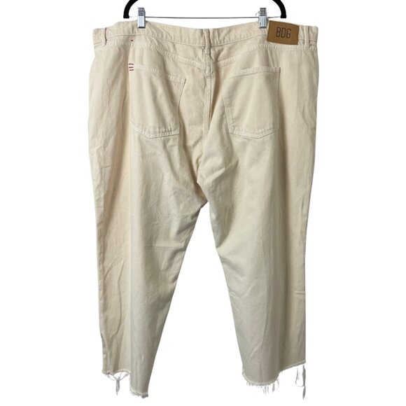 BDG Urban Outfitters Cowgirl Jeans Plus Size 22 Cream Denim 100% Cotton Raw Hem - Picture 4 of 13